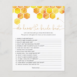 Bee Who knows the bride best game