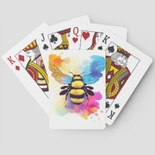 Bee Wild Nature Animal Color Art Painting Playing Cards
