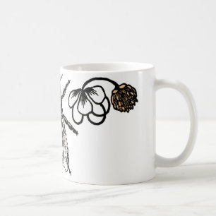 bee with clover coffee mug