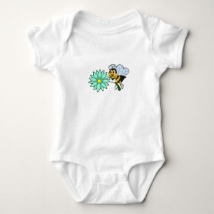 Bee with Flower.PNG Baby Bodysuit
