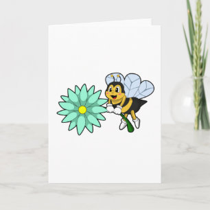 Bee with Flower.PNG Card