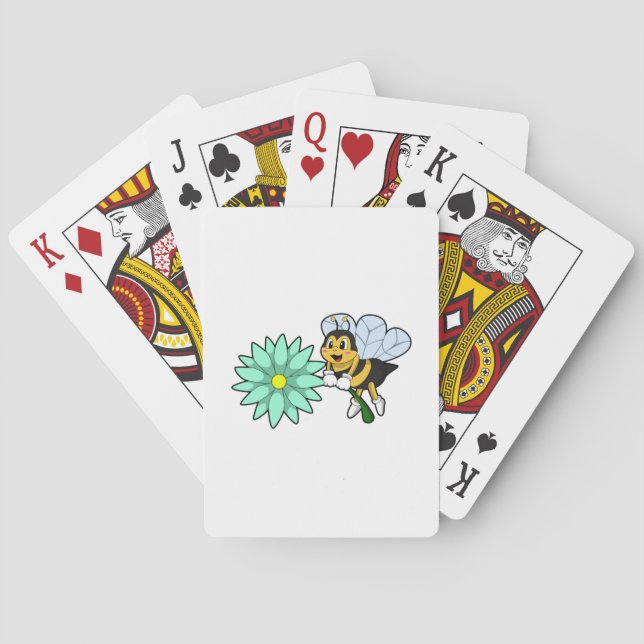 Bee with Flower.PNG Playing Cards (Back)
