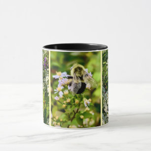 Bee with flowers mug.  mug