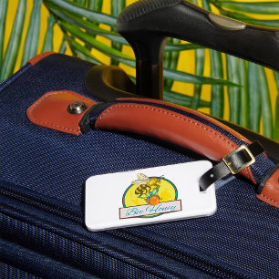 Bee With Honey Jar Vintage Beekeeper Luggage Tag