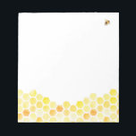 Bee with Honeycomb Notepad<br><div class="desc">This notepad is perfect for a bee-themed bridal shower, featuring a beautiful honeycomb pattern and cute little bees. The customizable design allows you to add your personalized touch to make it truly unique. This notepad is made of high-quality materials and is perfect for jotting down notes, to-do lists, and more....</div>