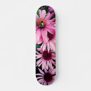 Bee , with pink flowers skateboard