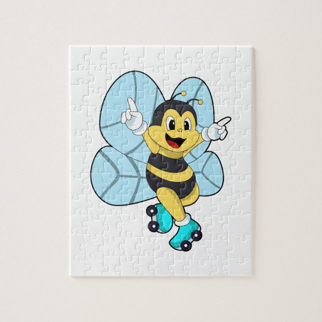 Bee with Roller skates Jigsaw Puzzle (Vertical)