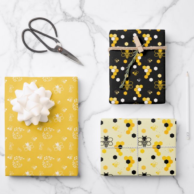Bee Wrapping Paper Sheet (Front)