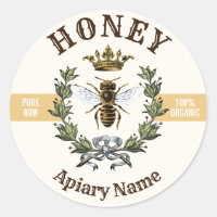 Bee Wreath and Crown Honey Jar 2