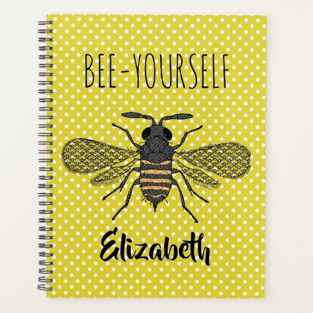 BEE Yellow Polkadot design tendance nommé (Devant)