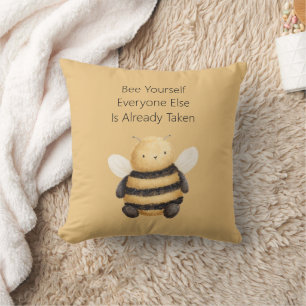 Bee Yourself Throw Pillow