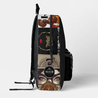 "Beeat$andBull$hit"  Printed Backpack