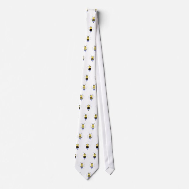 BeeBee Bumble Bee Tiling Neck Tie (Front)