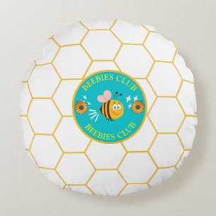 BEEBIES CLUB Funny Personalized Template Round Pillow