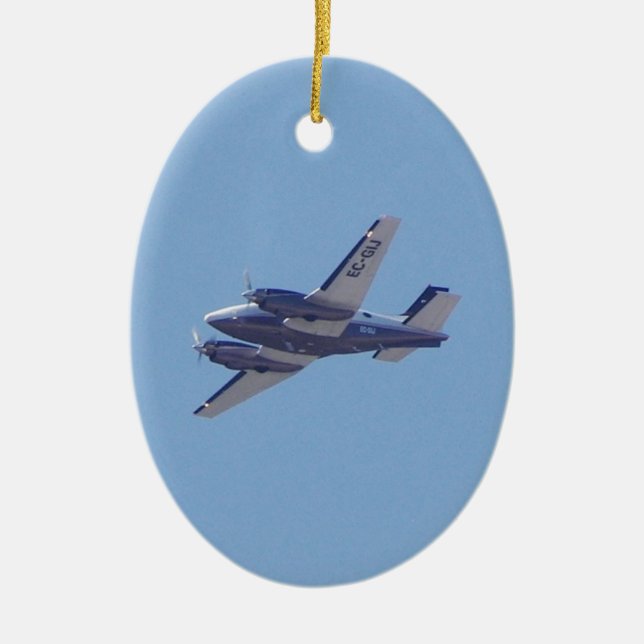 Beech B90 King Air Ceramic Ornament (Front)