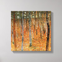 Beech Forest by Gustav Klimt Fine Art Canvas Print