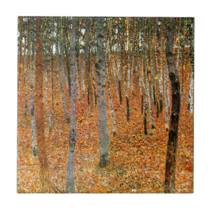 Beech Forest by Gustav Klimt Tile