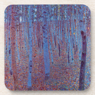 Beech Forest by Gustav Klimt, Vintage Art Nouveau Coaster