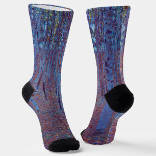 Beech Forest by Gustav Klimt, Vintage Art Nouveau Socks