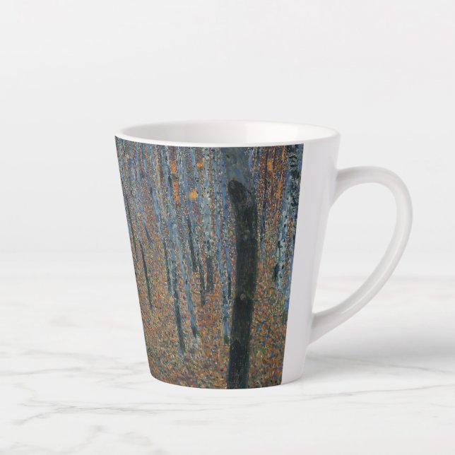 Beech Grove I by Gustav Klimt Latte Mug (Right)