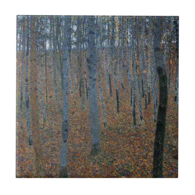 Beech Grove I by Gustav Klimt Tile (Front)