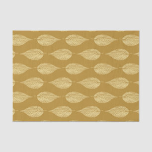 Beech Leaf Chalk Print, Mustard Yellow / Gold Tissue Paper