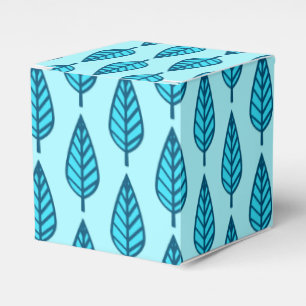 Beech leaf pattern - Shades of sky blue Favor Box