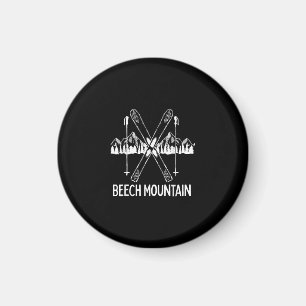 Beech Mountain North Carolina NC Retro Skiing Magnet