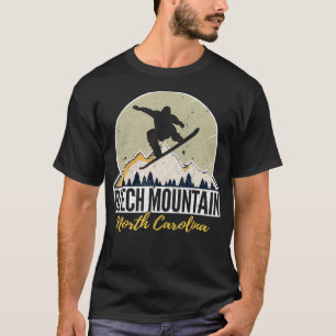 Beech Mountain North olina Snowboarding Retro Vint T-Shirt
