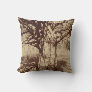 Beech Tree (by Eugène Atget) Throw Pillow