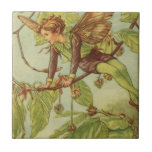 Beech Tree Fairy by Vision Studio Tile<br><div class="desc">A wonderful illustration of a winged fairy perched in a beech tree by Vision Studio. The piece looks like something right out of a storybook. Get your copy now!</div>