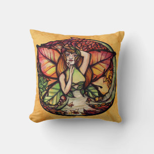 Beech Tree Fairy Nature Lovers                     Throw Pillow