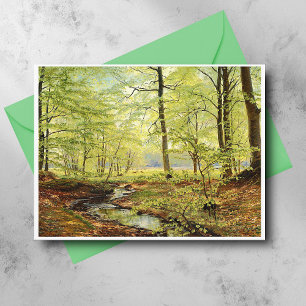 Beech trees in springtime, Christian Zacho Postcard
