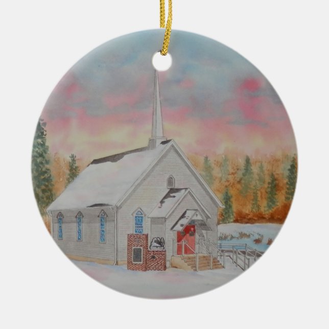 Beech Valley United Methodist Church Ceramic Ornament (Front)