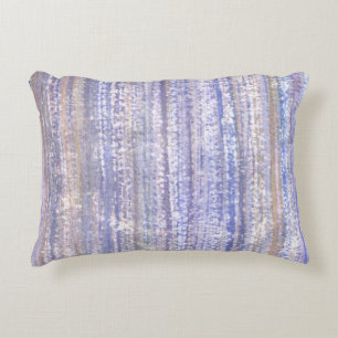 Beechwood Blue Watercolor Abstract Accent Pillow