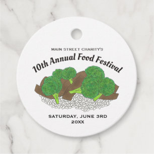 Beef and Broccoli Chinese Restaurant Food Festival Favour Tags