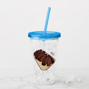 Beef brisket cartoon illustration acrylic tumbler