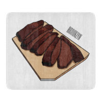 Beef brisket cartoon illustration
