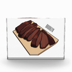 Beef brisket cartoon illustration photo block