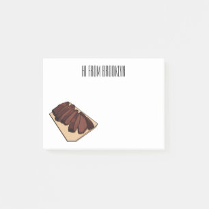Beef brisket cartoon illustration  post-it notes