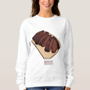 Beef brisket cartoon illustration sweatshirt