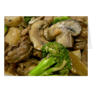 Beef, broccoli & mushroom stir fry
