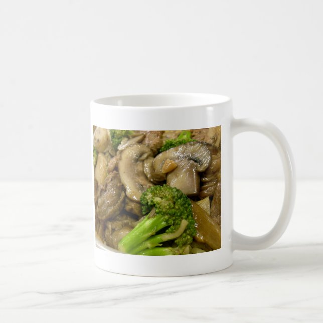 Beef, broccoli & mushroom stir fry coffee mug (Right)