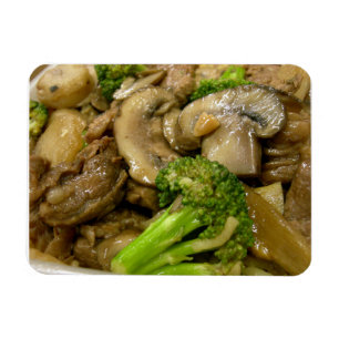 Beef, broccoli & mushroom stir fry magnet