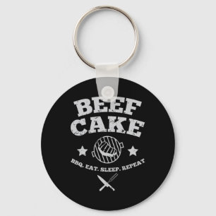 Beef Cake Bbq Keychain