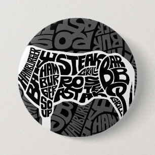 Beef Eater's Chart 3 Inch Round Button