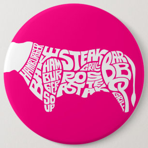 Beef Eater's Chart 6 Inch Round Button