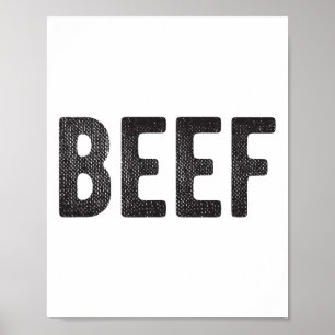 Beef Gift For Men Bbq Meat Lovers Poster