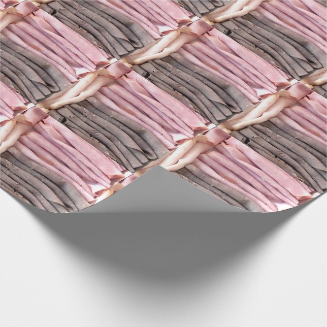 Beef Ham Turkey Platter Wrapping Paper (Corner)