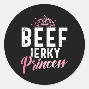 Beef Jerky Princess Classic Round Sticker